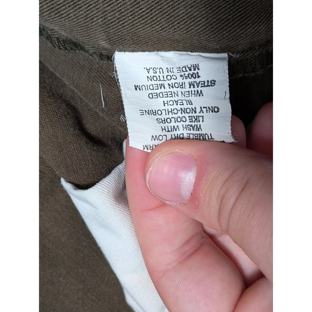 Polo Ralph Lauren Chino Mens Pants olive green 36x34 USA VTG Twill Relaxed